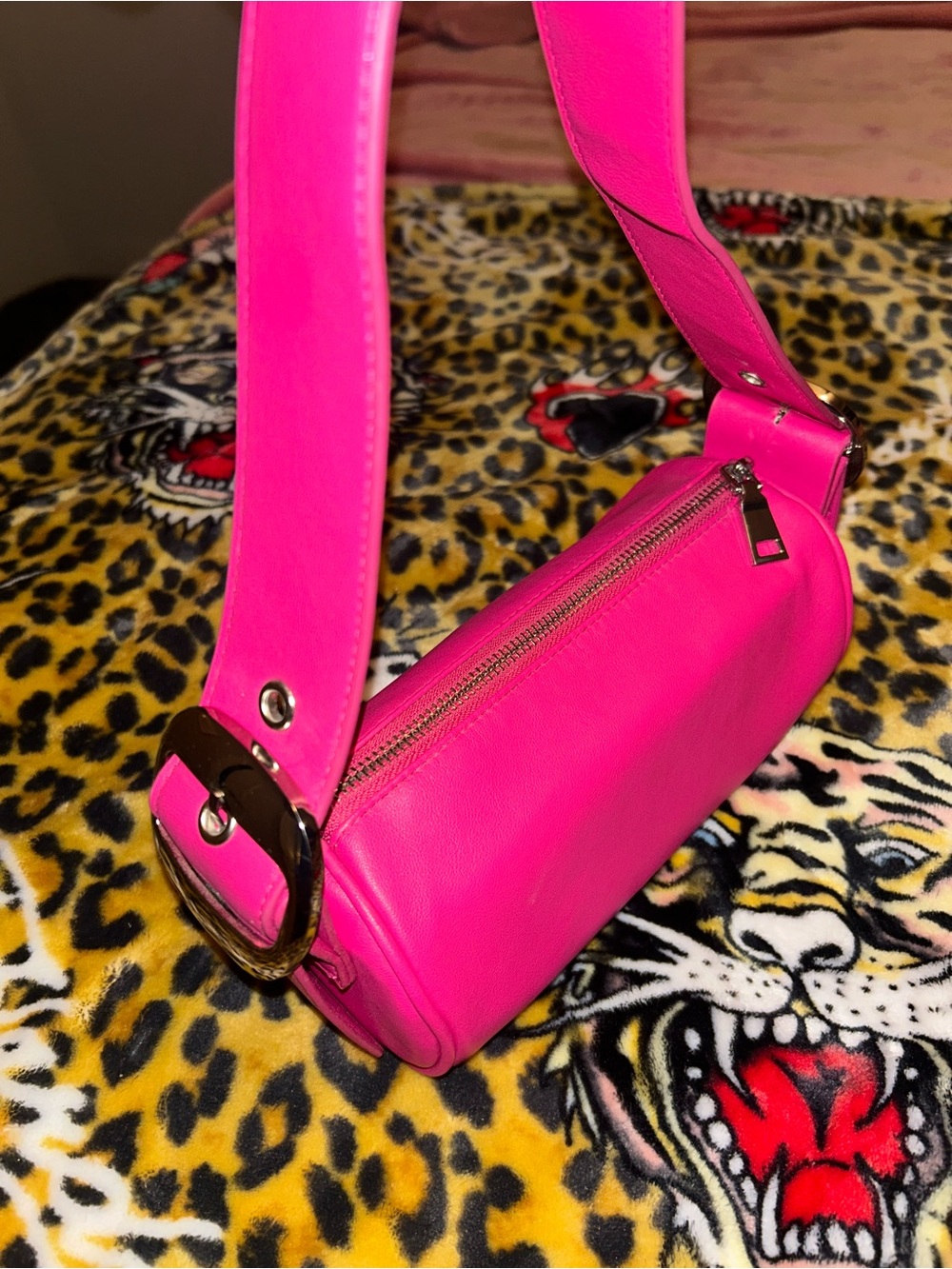 Hot Pink Womens Shoulder Bag